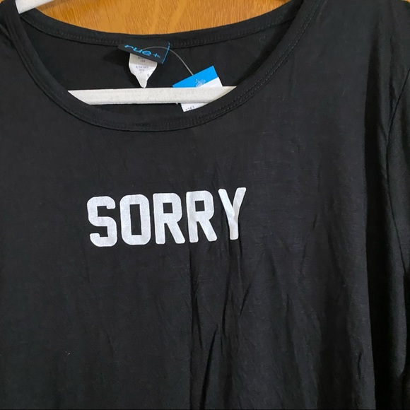 Rue plus size graphic sorry I’m not sorry long sleeve shirt size 3X - Picture 4 of 7